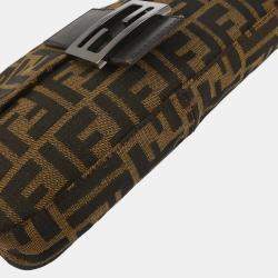 Pre Owned Fendi Brown Zucca Baguette Handbag