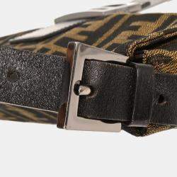 Pre Owned Fendi Brown Zucca Baguette Handbag