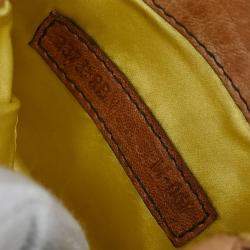 Pre Owned Fendi Brown Leather Shoulder Bag