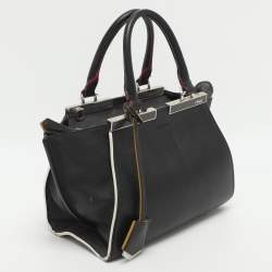 Pre Owned حقيبة يد توتس فندي 3 جور جلد أسود صغيرة