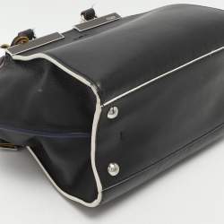 Pre Owned حقيبة يد توتس فندي 3 جور جلد أسود صغيرة