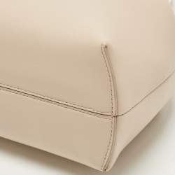 Pre Owned Fendi First Medium Beige Leather Shoulder Bag
