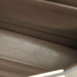 Pre Owned Fendi Peekaboo Iseeu Medium Beige Leather Top Handle Bag