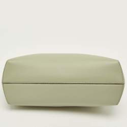 Pre Owned Fendi Midi First Light Green Leather Shoulder Bag