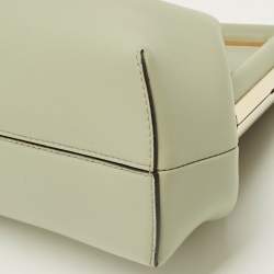 Pre Owned Fendi Midi First Light Green Leather Shoulder Bag