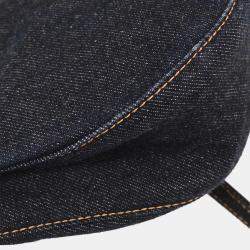 Pre Owned Fendi Navy Denim Shoulder Bag