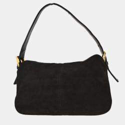 Pre Owned Fendi Black Suede Handbag