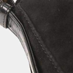 Pre Owned Fendi Black Suede Handbag