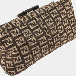 Pre Owned Fendi Brown Zucchino Handbag