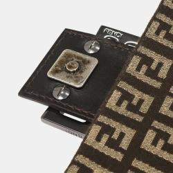 Pre Owned Fendi Brown Zucchino Handbag