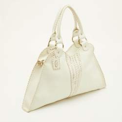 Pre Owned حقيبة كتف فندي ديفيل ترابزيو جلد وفراء عجل بنية