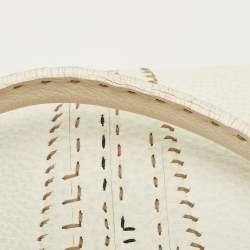 Pre Owned حقيبة كتف فندي ديفيل ترابزيو جلد وفراء عجل بنية