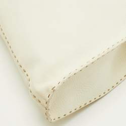 Pre Owned حقيبة كتف فندي ديفيل ترابزيو جلد وفراء عجل بنية