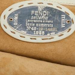 Pre Owned حقيبة كتف فندي ديفيل ترابزيو جلد وفراء عجل بنية