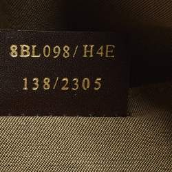 Pre Owned Fendi Forever Bauletto Medium Beige Zucchino Spalmati Canvas Boston Bag