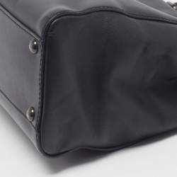 Pre Owned حقيبة يد علوية فندي بيكابو عادية سوداء جلدية مع غطاء بيكابو ديفندر