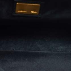 Pre Owned حقيبة يد علوية فندي بيكابو عادية سوداء جلدية مع غطاء بيكابو ديفندر