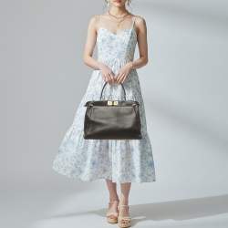 Pre Owned حقيبة يد علوية فندي بيكابو عادية سوداء جلدية مع غطاء بيكابو ديفندر