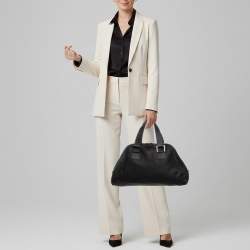 Pre Owned Fendi Selleria Black Leather Dome Satchel