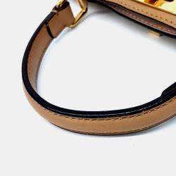 Pre Owned Fendi Brown Leather Peekaboo I SEE U Small Handbag