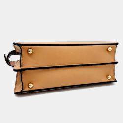 Pre Owned Fendi Brown Leather Peekaboo I SEE U Small Handbag