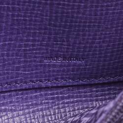 Pre Owned Fendi Tobacco/Purple Zucca Coated Canvas Zip Around Wallet