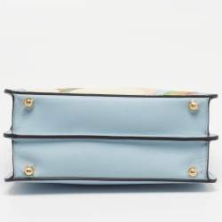 Pre Owned حقيبة فندي بيكابوو آيسي جيرل إنلاي صغيرة جلد أزرق فاتح / متعددة الألوان بيد علوية