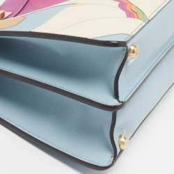 Pre Owned حقيبة فندي بيكابوو آيسي جيرل إنلاي صغيرة جلد أزرق فاتح / متعددة الألوان بيد علوية