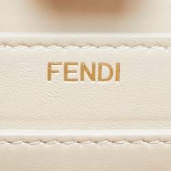 Pre Owned حقيبة فندي بيكابوو آيسي جيرل إنلاي صغيرة جلد أزرق فاتح / متعددة الألوان بيد علوية