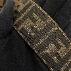 Pre Owned حقيبة فندي "زوكا" متعددة الجيوب جاكار بني/أسود