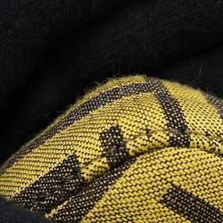 Pre Owned Fendi Fragment Hiroshi Fujiwara Collaboration Baguette Slim Clutch Yellow/Brown Canvas