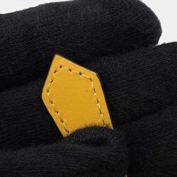 Pre Owned Fendi Fragment Hiroshi Fujiwara Collaboration Baguette Slim Clutch Yellow/Brown Canvas