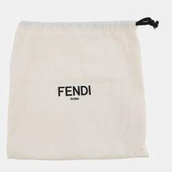 Pre Owned Fendi Fragment Hiroshi Fujiwara Collaboration Baguette Slim Clutch Yellow/Brown Canvas