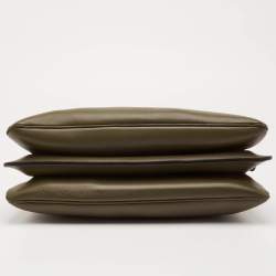 Pre Owned حقيبة فندي بيكابو ايس يو كبيرة ناعمة جلد زيتوني بمسكة علوية