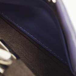 مملوكة مسبقًا Fendi Peekaboo Micro Purple Leather Crossbody Bag