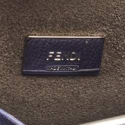 مملوكة مسبقًا Fendi Peekaboo Micro Purple Leather Crossbody Bag