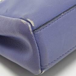 مملوكة مسبقًا Fendi Peekaboo Micro Purple Leather Crossbody Bag