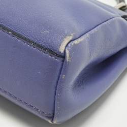 مملوكة مسبقًا Fendi Peekaboo Micro Purple Leather Crossbody Bag