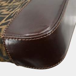 Pre Owned Fendi Zucca Brown Canvas Tote Bag