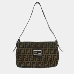 Pre Owned Fendi Brown Canvas Zucca Handbag
