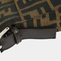 Pre Owned Fendi Zucca Brown Canvas Shoulder Bag