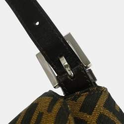 Pre Owned Fendi Zucca Brown Canvas Shoulder Bag