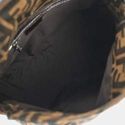 Pre Owned Fendi Zucca Brown Canvas Shoulder Bag