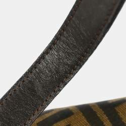 Pre Owned Fendi Zucca Brown Canvas Shoulder Bag