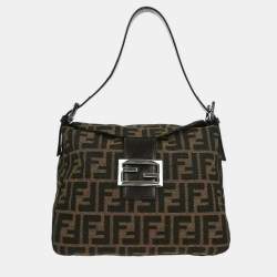 Pre Owned Fendi Brown Canvas Zucca Handbag