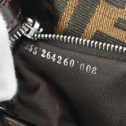 Pre Owned Fendi Zucca Brown Canvas Shoulder Bag