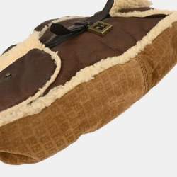 Pre Owned حقيبة فندي يد شيرلينغ زوكينو جلد بني