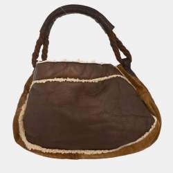 Pre Owned حقيبة فندي يد شيرلينغ زوكينو جلد بني