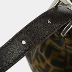 Pre Owned Fendi Zucca Mamma Baguette Brown Canvas Shoulder Bag