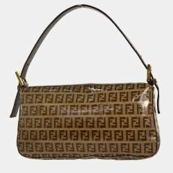 Pre Owned حقيبة فندي باغيت بي ڤي سي بني زوكينو